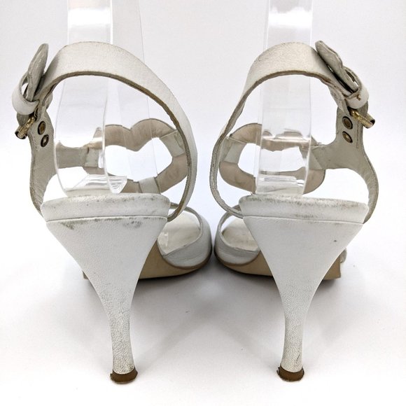 LOVE MOSCHINO Open Heart Heeled Sandals Pumps - Picture 3 of 7